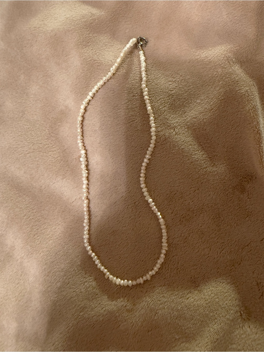 Handmade mini Pearl Bead Necklace - Ivory White